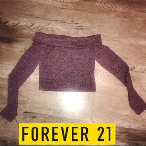 Forever 21 Crop Top Off Shoulder